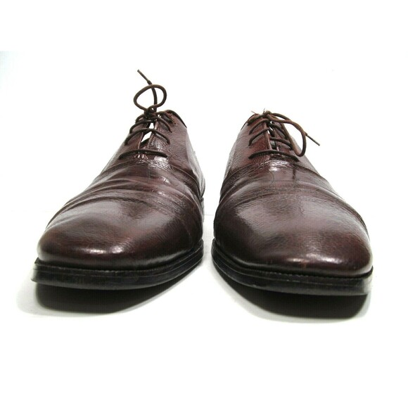 Florsheim Brown Reptile Print Leather Cap Toe Oxfords Mens Size US 12 D - Picture 7 of 11